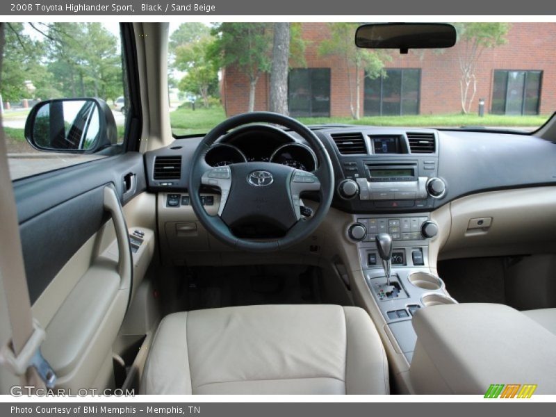 Black / Sand Beige 2008 Toyota Highlander Sport