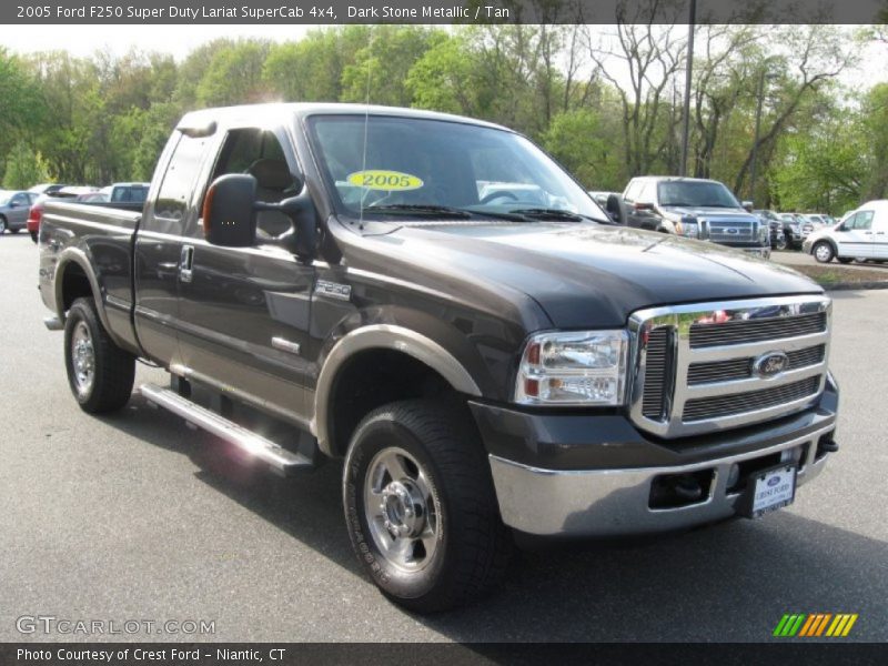 Dark Stone Metallic / Tan 2005 Ford F250 Super Duty Lariat SuperCab 4x4