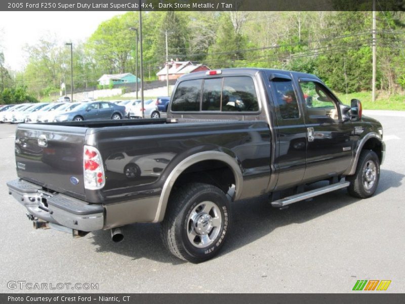 Dark Stone Metallic / Tan 2005 Ford F250 Super Duty Lariat SuperCab 4x4