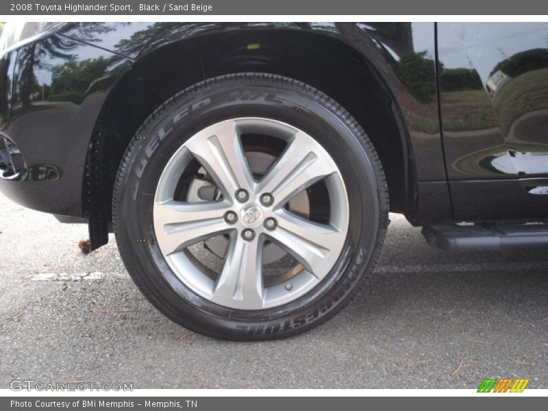 Black / Sand Beige 2008 Toyota Highlander Sport
