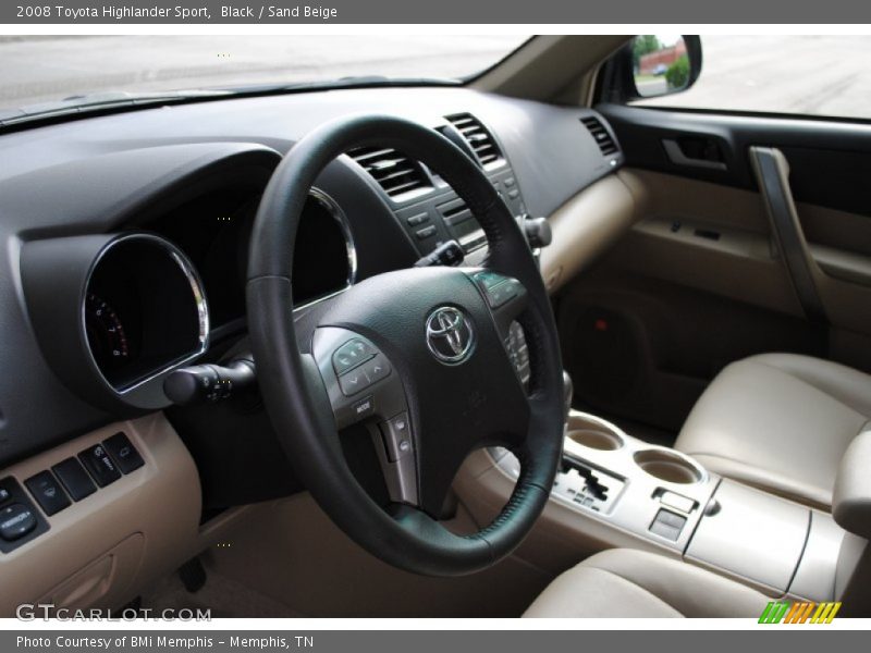 Black / Sand Beige 2008 Toyota Highlander Sport