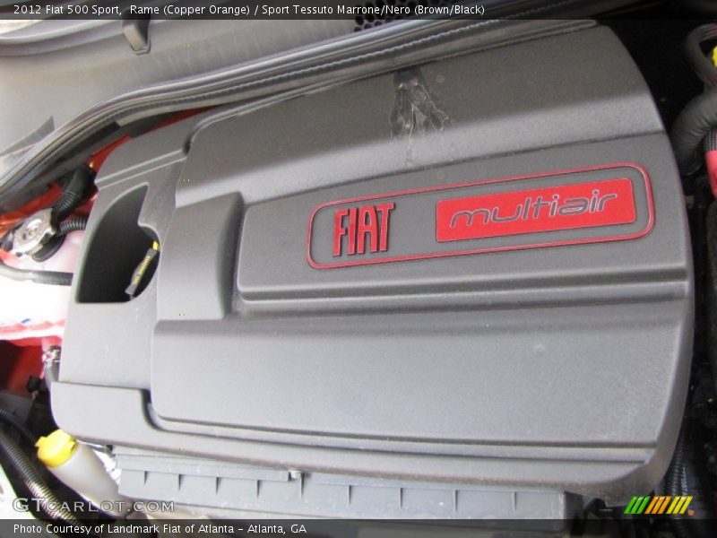 Rame (Copper Orange) / Sport Tessuto Marrone/Nero (Brown/Black) 2012 Fiat 500 Sport