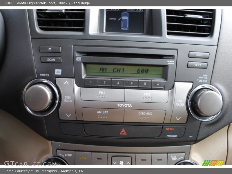 Black / Sand Beige 2008 Toyota Highlander Sport