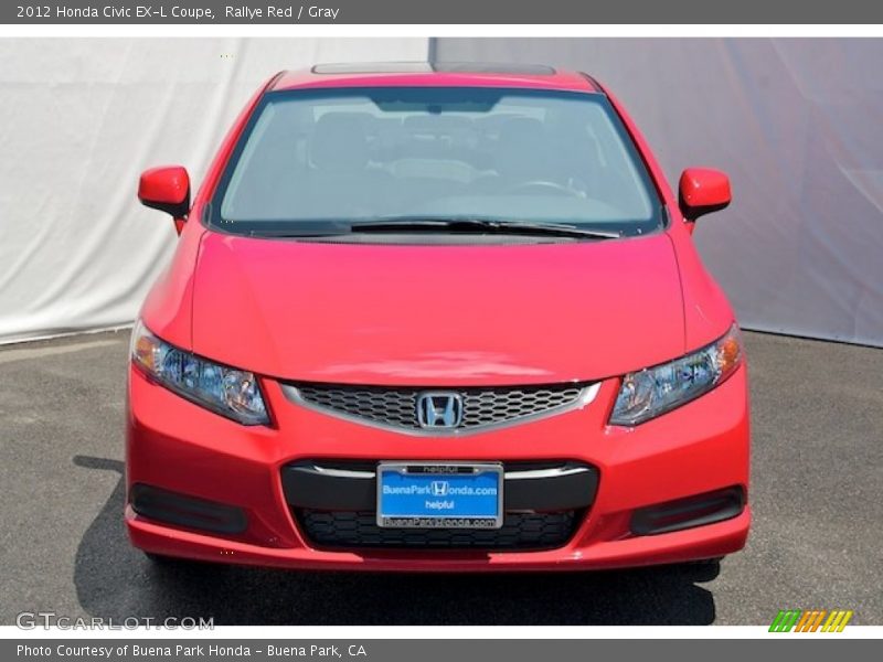 Rallye Red / Gray 2012 Honda Civic EX-L Coupe