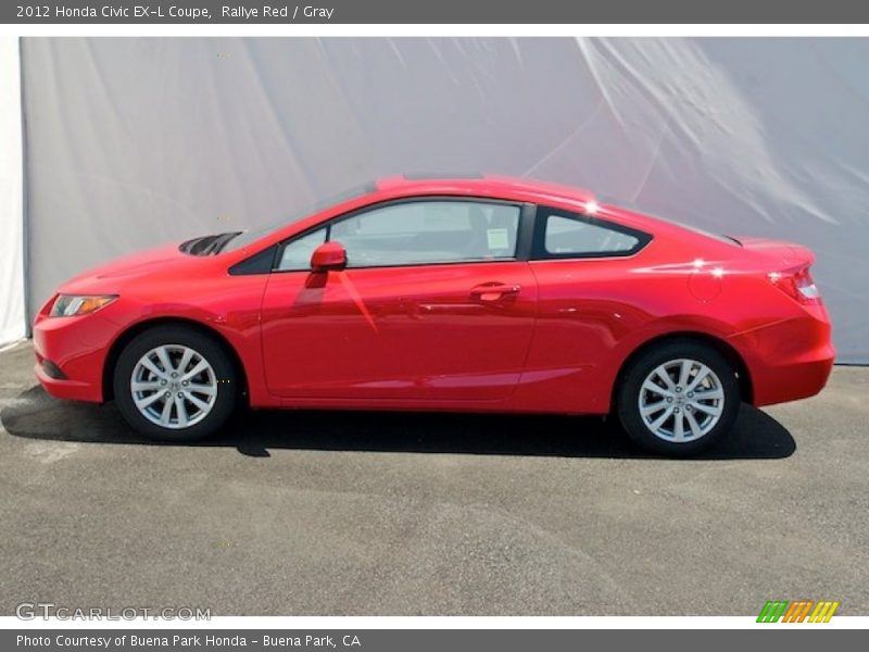 Rallye Red / Gray 2012 Honda Civic EX-L Coupe