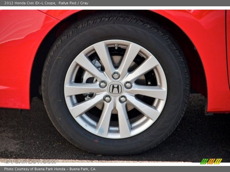 Rallye Red / Gray 2012 Honda Civic EX-L Coupe