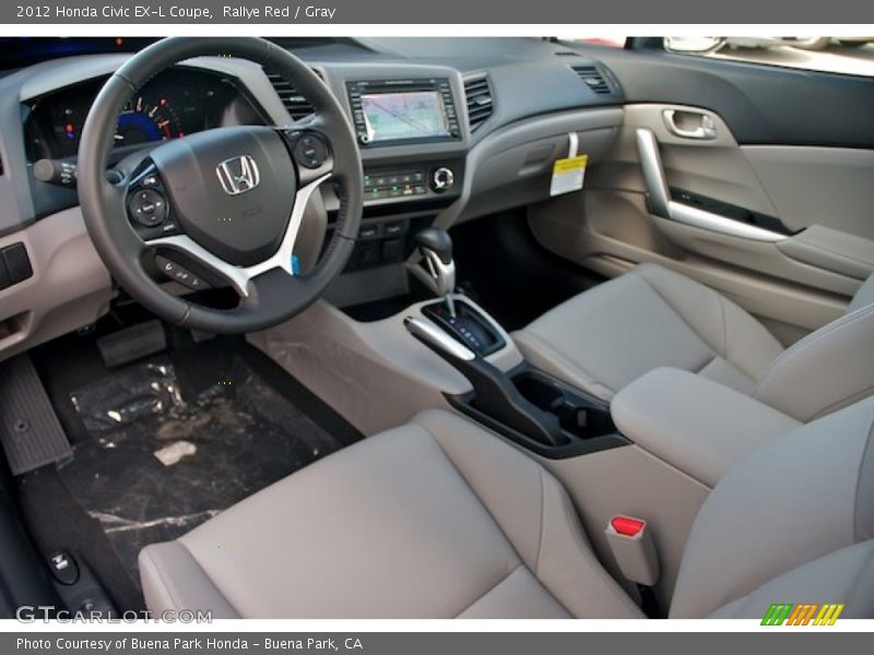Rallye Red / Gray 2012 Honda Civic EX-L Coupe