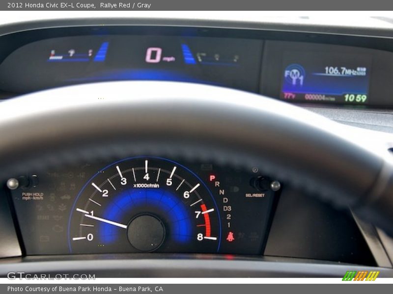 Rallye Red / Gray 2012 Honda Civic EX-L Coupe