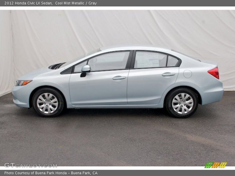 Cool Mist Metallic / Gray 2012 Honda Civic LX Sedan