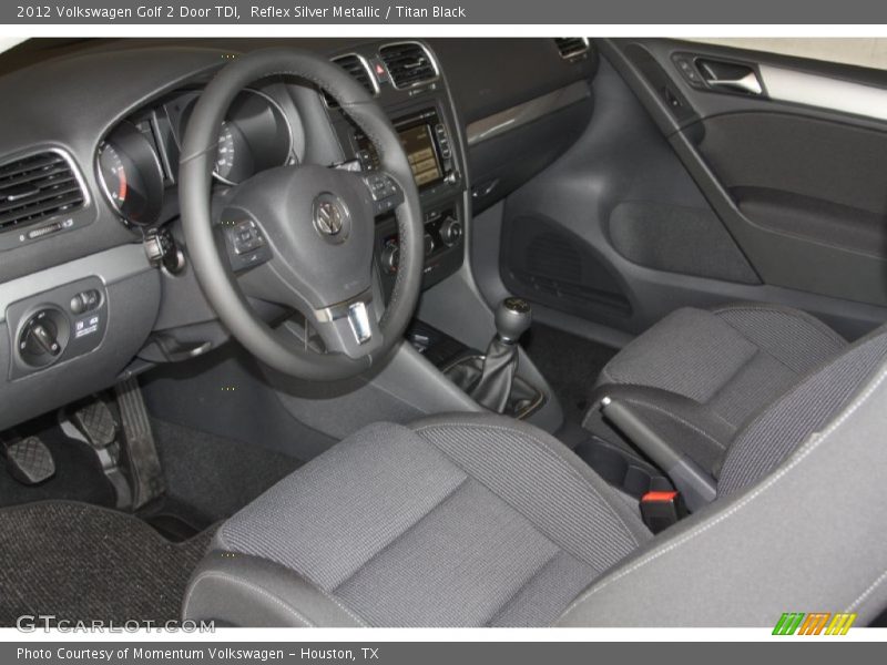 Reflex Silver Metallic / Titan Black 2012 Volkswagen Golf 2 Door TDI