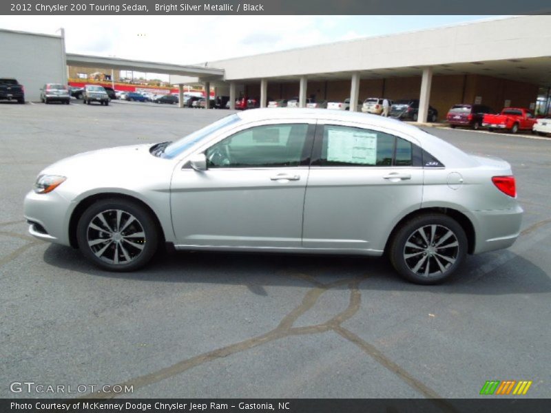 Bright Silver Metallic / Black 2012 Chrysler 200 Touring Sedan