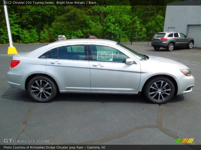 Bright Silver Metallic / Black 2012 Chrysler 200 Touring Sedan