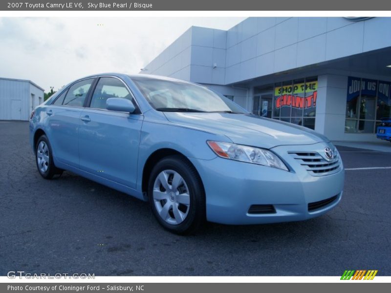 Sky Blue Pearl / Bisque 2007 Toyota Camry LE V6