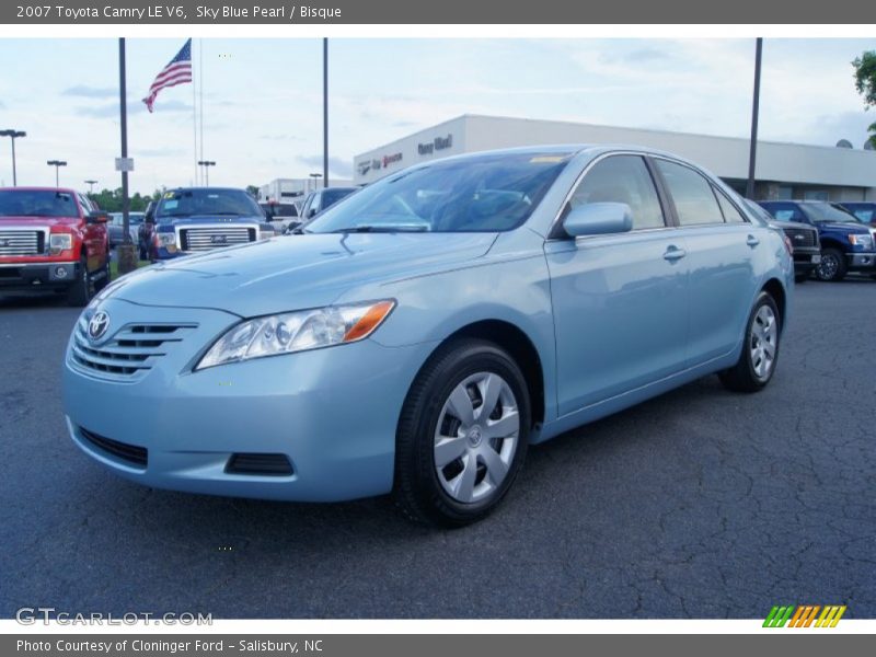 Sky Blue Pearl / Bisque 2007 Toyota Camry LE V6