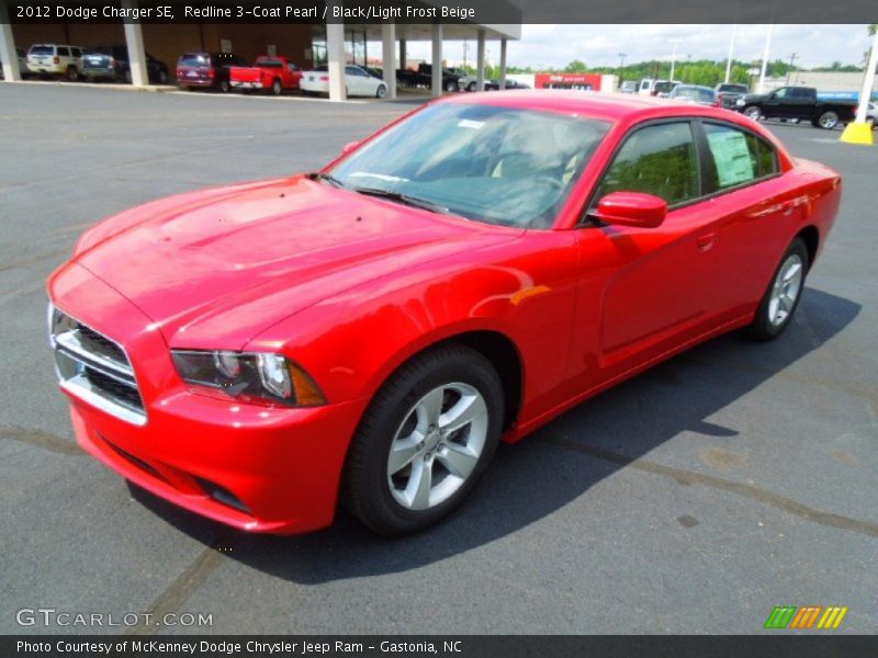 Redline 3-Coat Pearl / Black/Light Frost Beige 2012 Dodge Charger SE