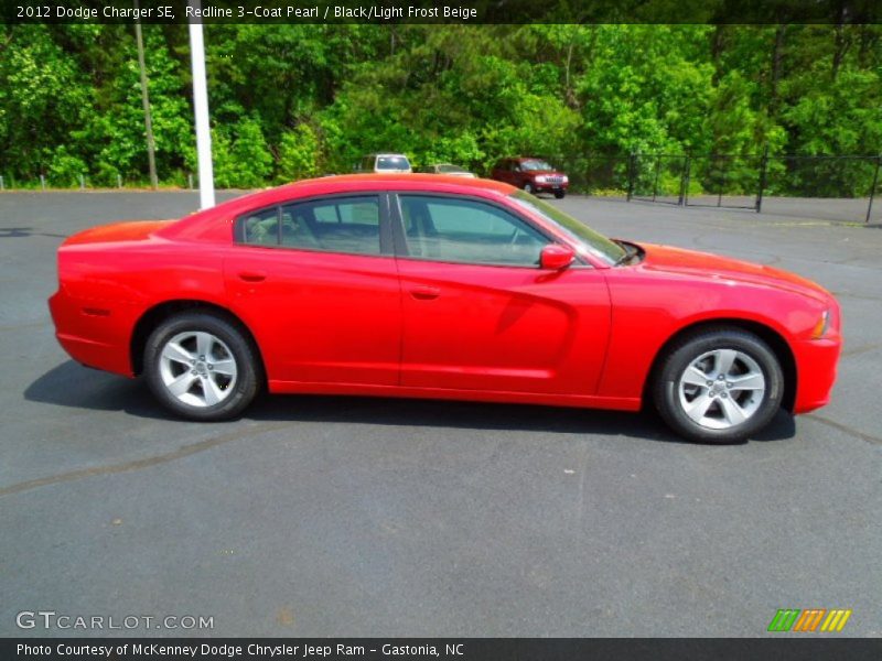 Redline 3-Coat Pearl / Black/Light Frost Beige 2012 Dodge Charger SE