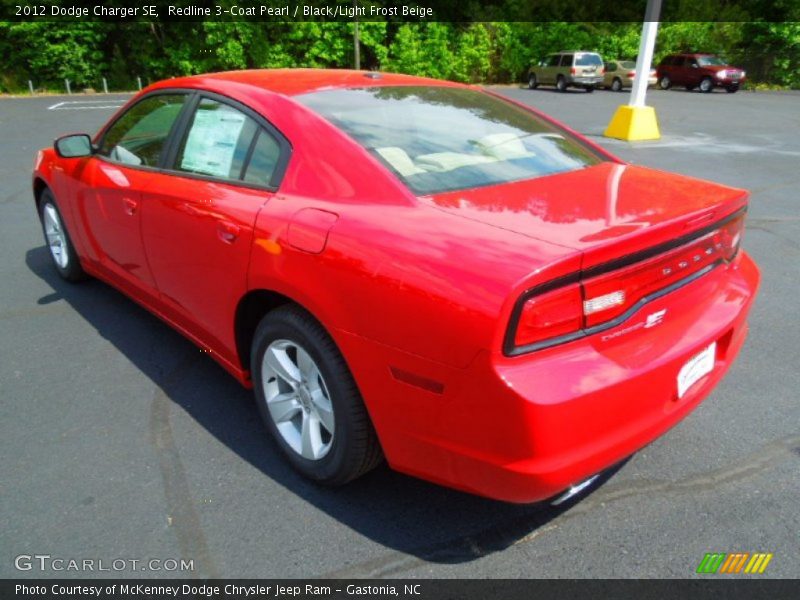 Redline 3-Coat Pearl / Black/Light Frost Beige 2012 Dodge Charger SE