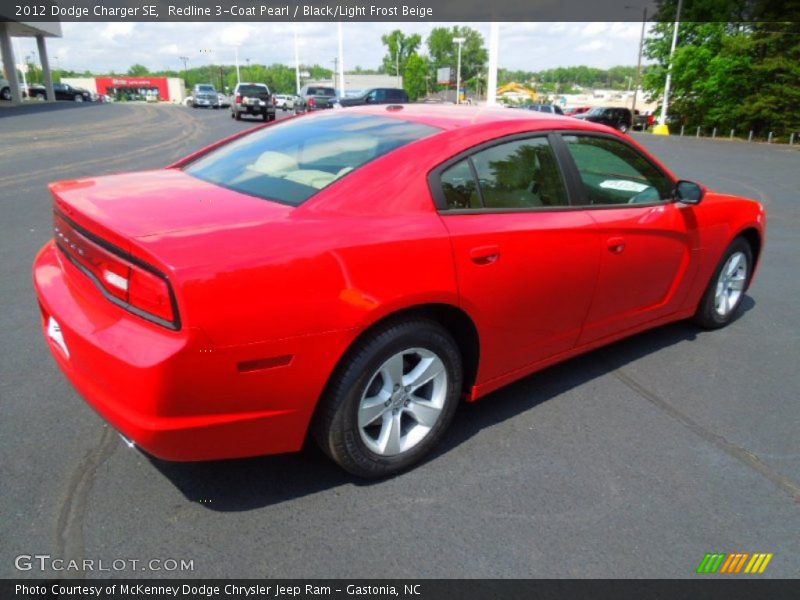 Redline 3-Coat Pearl / Black/Light Frost Beige 2012 Dodge Charger SE