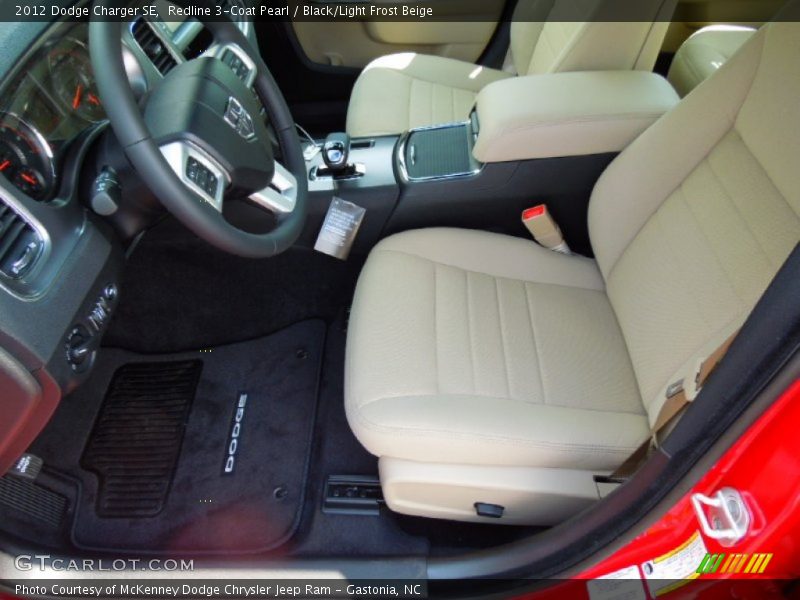Redline 3-Coat Pearl / Black/Light Frost Beige 2012 Dodge Charger SE