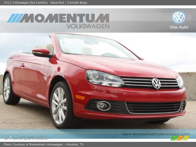 Salsa Red / Cornsilk Beige 2012 Volkswagen Eos Komfort