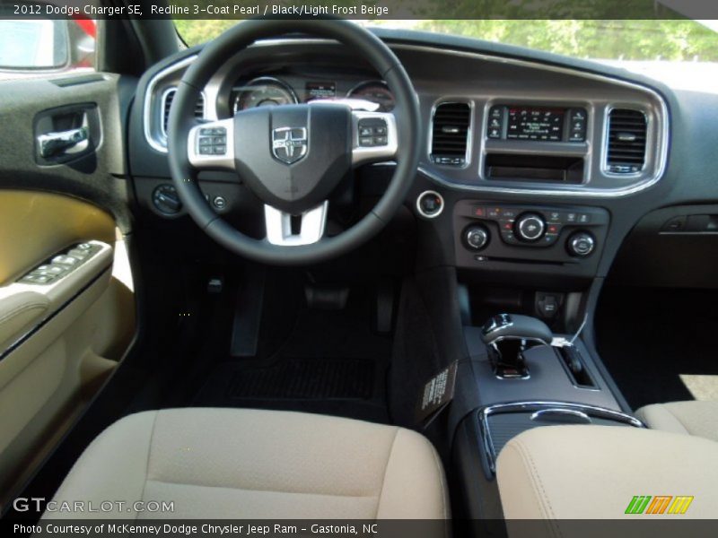 Redline 3-Coat Pearl / Black/Light Frost Beige 2012 Dodge Charger SE