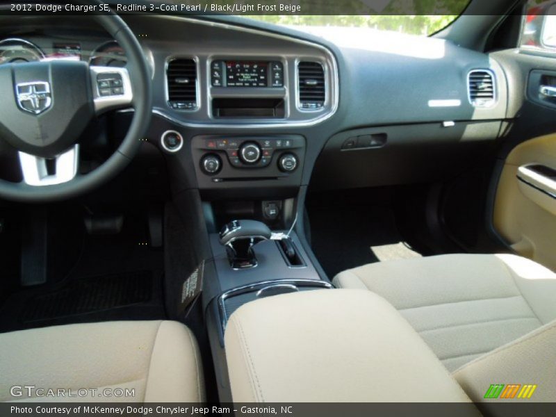 Redline 3-Coat Pearl / Black/Light Frost Beige 2012 Dodge Charger SE