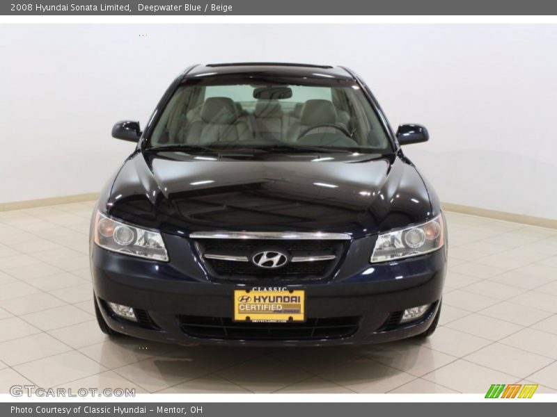 Deepwater Blue / Beige 2008 Hyundai Sonata Limited