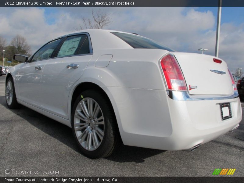 Ivory Tri-Coat Pearl / Black/Light Frost Beige 2012 Chrysler 300 Limited