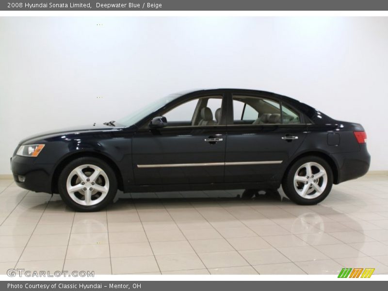 Deepwater Blue / Beige 2008 Hyundai Sonata Limited