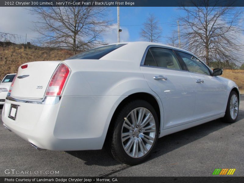 Ivory Tri-Coat Pearl / Black/Light Frost Beige 2012 Chrysler 300 Limited