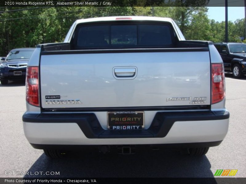 Alabaster Silver Metallic / Gray 2010 Honda Ridgeline RTS