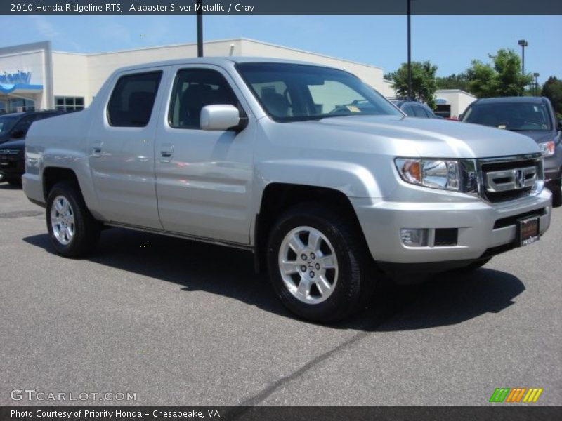 Alabaster Silver Metallic / Gray 2010 Honda Ridgeline RTS
