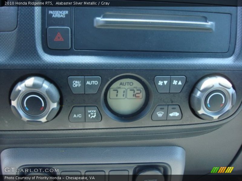 Alabaster Silver Metallic / Gray 2010 Honda Ridgeline RTS