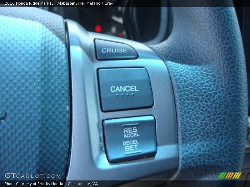 Alabaster Silver Metallic / Gray 2010 Honda Ridgeline RTS