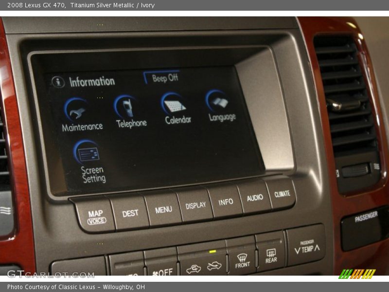 Titanium Silver Metallic / Ivory 2008 Lexus GX 470