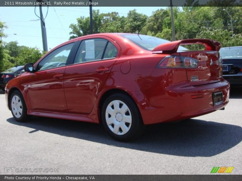 Rally Red Metallic / Beige 2011 Mitsubishi Lancer ES