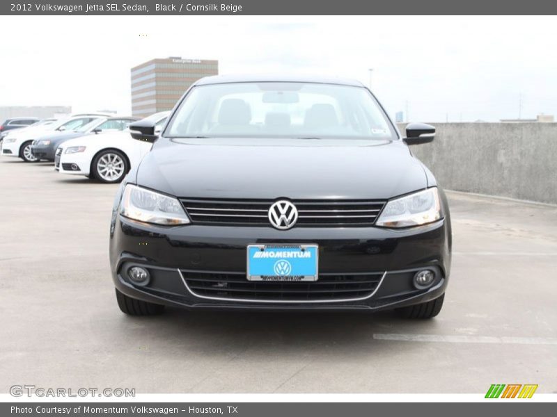 Black / Cornsilk Beige 2012 Volkswagen Jetta SEL Sedan