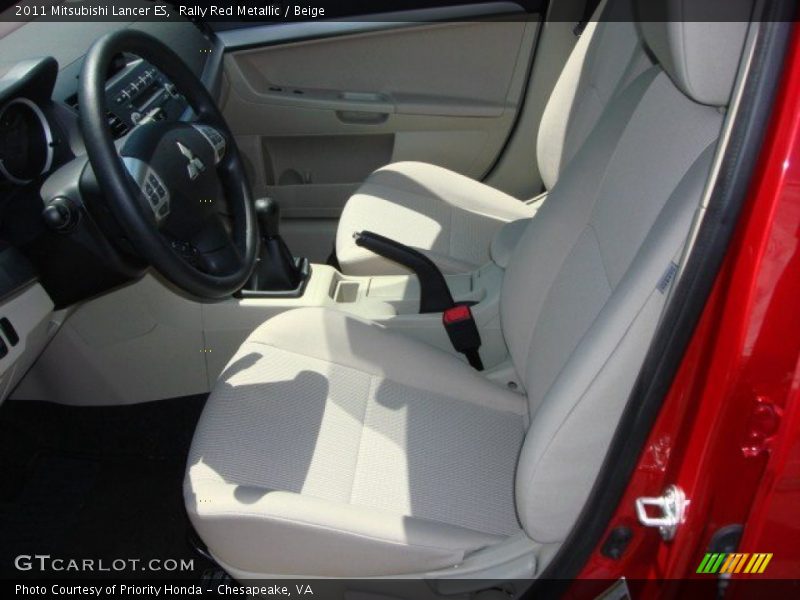 Rally Red Metallic / Beige 2011 Mitsubishi Lancer ES