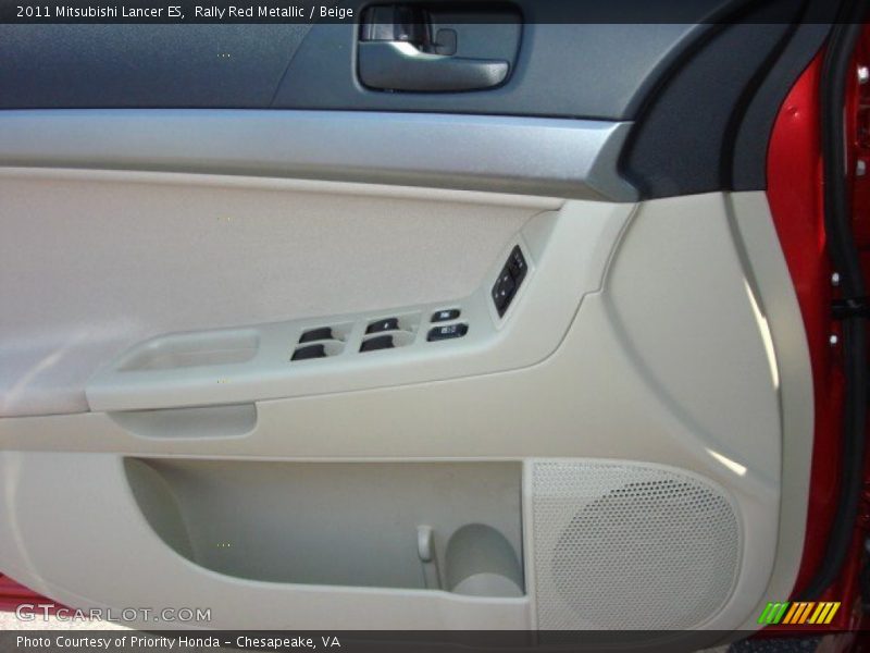 Rally Red Metallic / Beige 2011 Mitsubishi Lancer ES