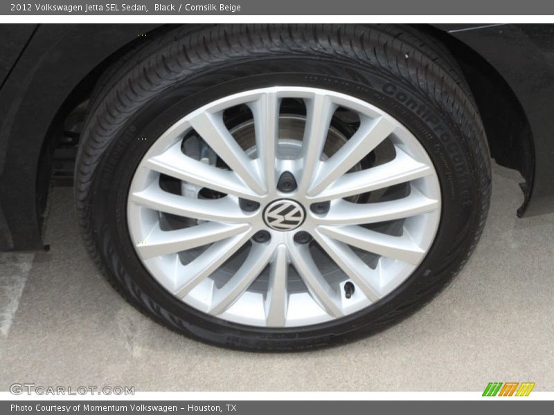Black / Cornsilk Beige 2012 Volkswagen Jetta SEL Sedan