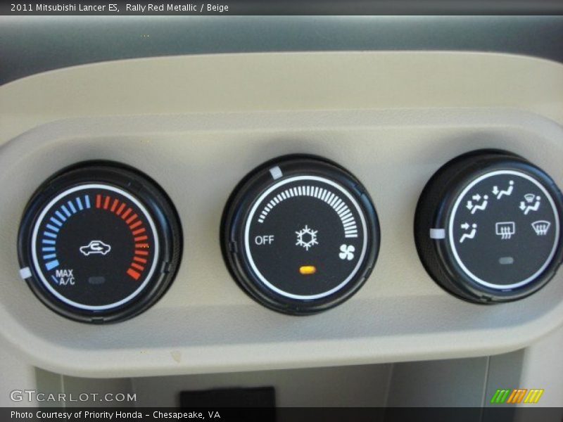 Rally Red Metallic / Beige 2011 Mitsubishi Lancer ES