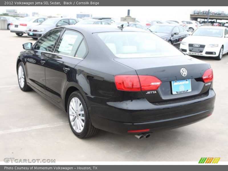 Black / Cornsilk Beige 2012 Volkswagen Jetta SEL Sedan