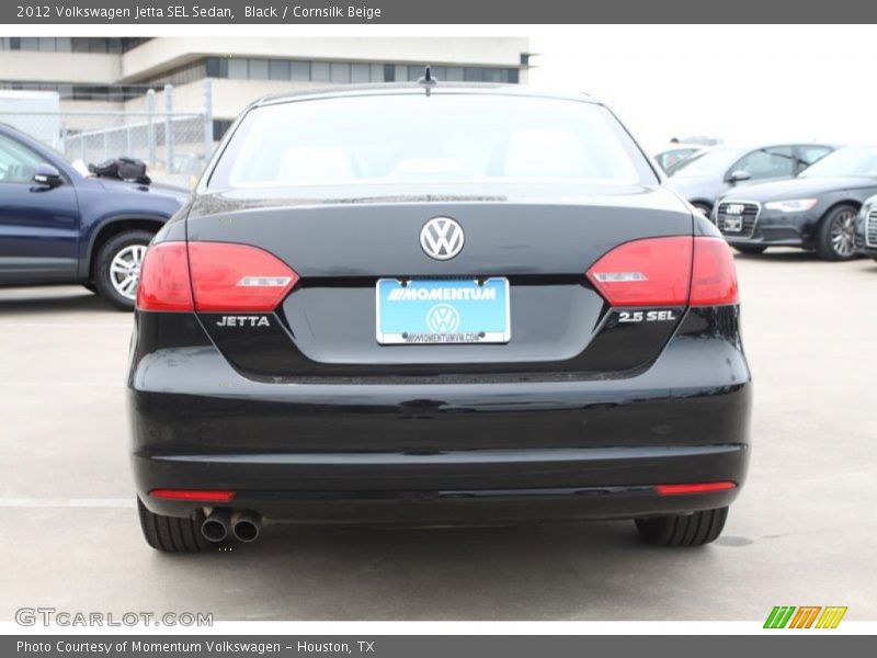Black / Cornsilk Beige 2012 Volkswagen Jetta SEL Sedan