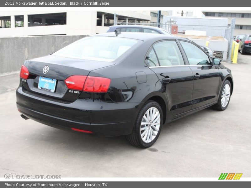Black / Cornsilk Beige 2012 Volkswagen Jetta SEL Sedan