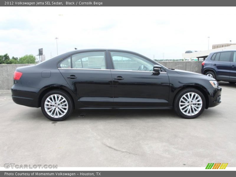 Black / Cornsilk Beige 2012 Volkswagen Jetta SEL Sedan