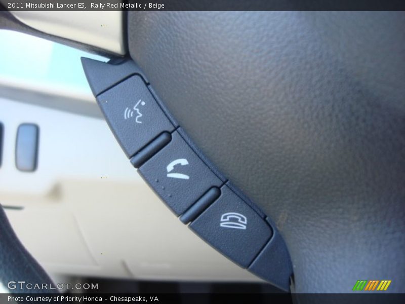 Rally Red Metallic / Beige 2011 Mitsubishi Lancer ES
