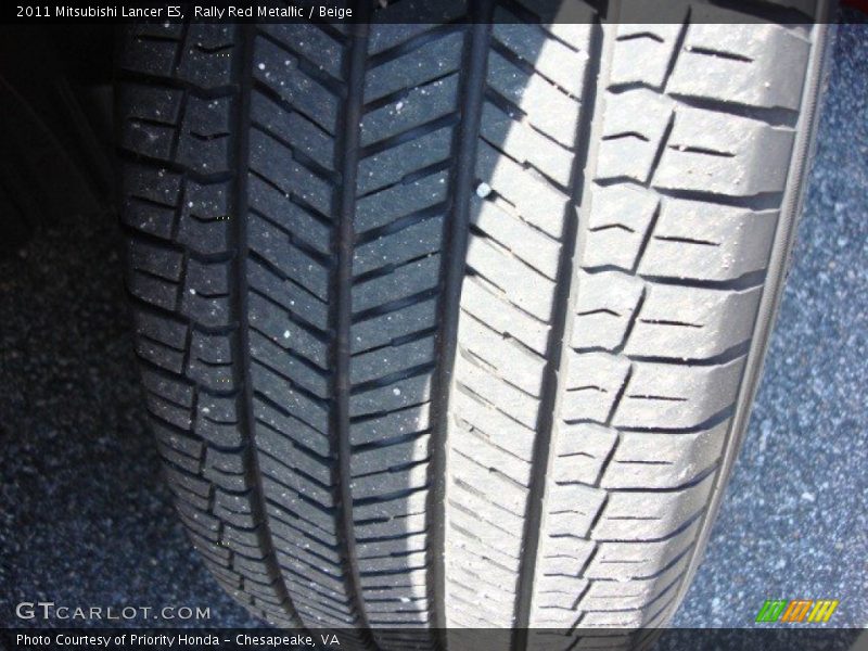 Rally Red Metallic / Beige 2011 Mitsubishi Lancer ES