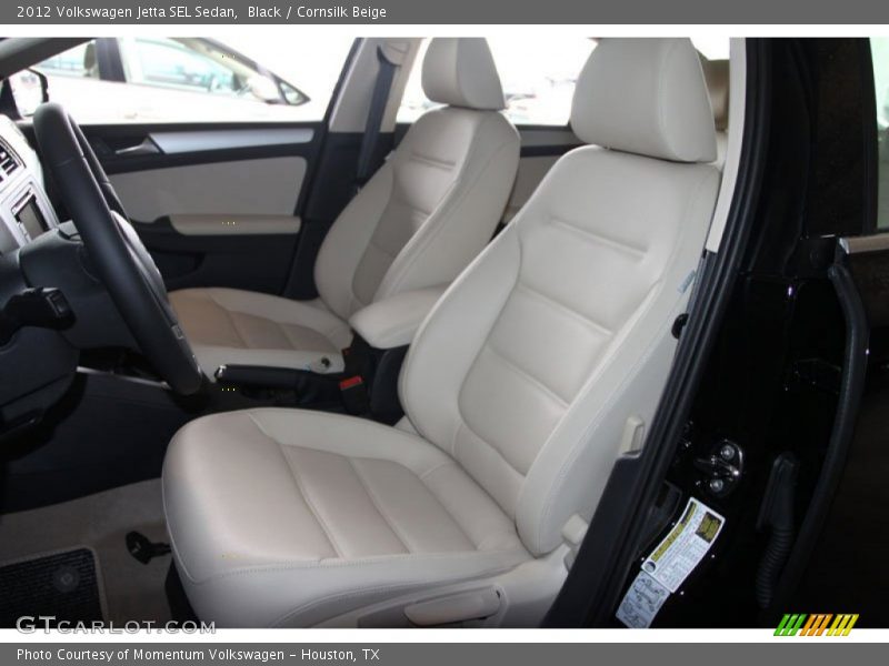 Black / Cornsilk Beige 2012 Volkswagen Jetta SEL Sedan
