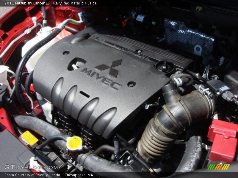 Rally Red Metallic / Beige 2011 Mitsubishi Lancer ES