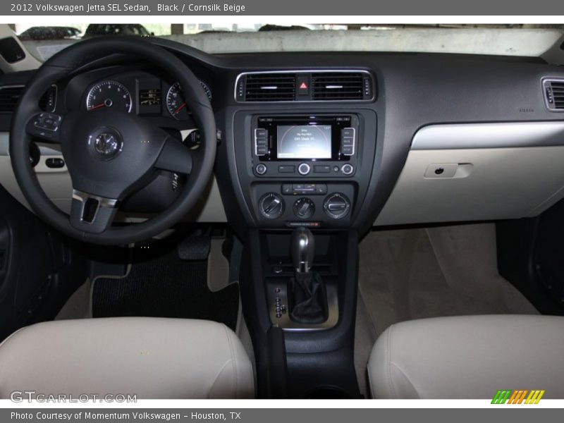 Black / Cornsilk Beige 2012 Volkswagen Jetta SEL Sedan